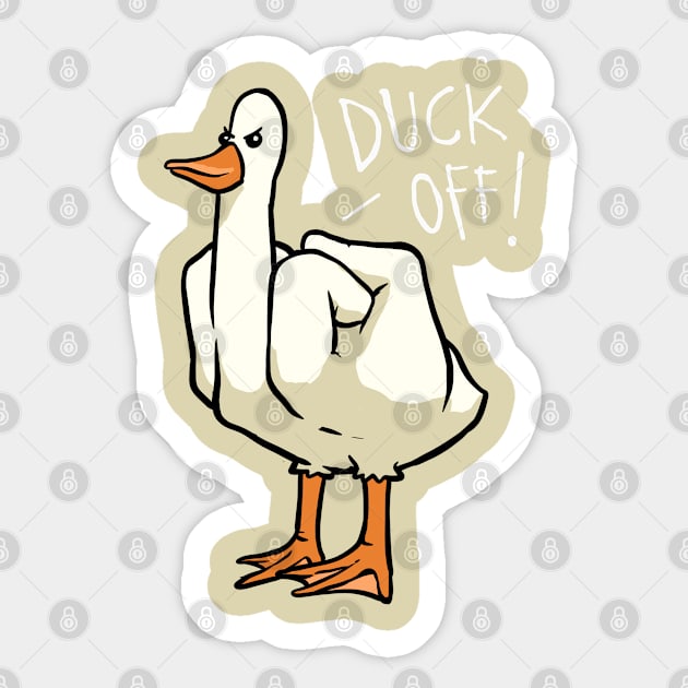 Duck Off Sticker by GoshWow®